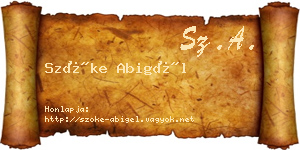 Szőke Abigél névjegykártya