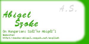 abigel szoke business card